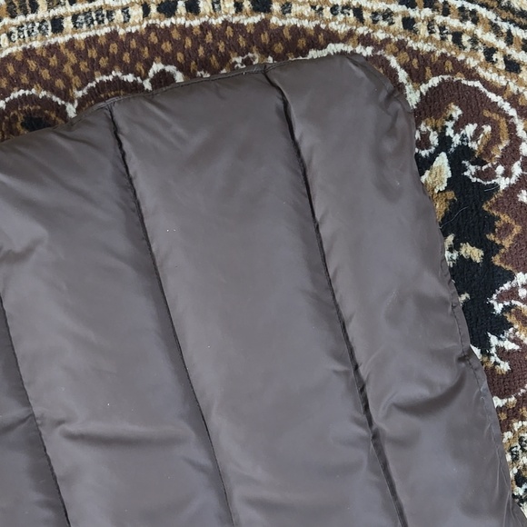 Vintage 70s Western Suede Puffy Vest Feather Down Puffer Brown Retro Cowboy 1970 - Picture 11 of 15